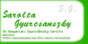 sarolta gyurcsanszky business card