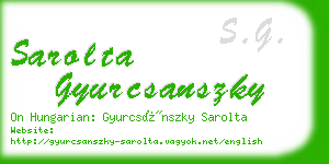 sarolta gyurcsanszky business card